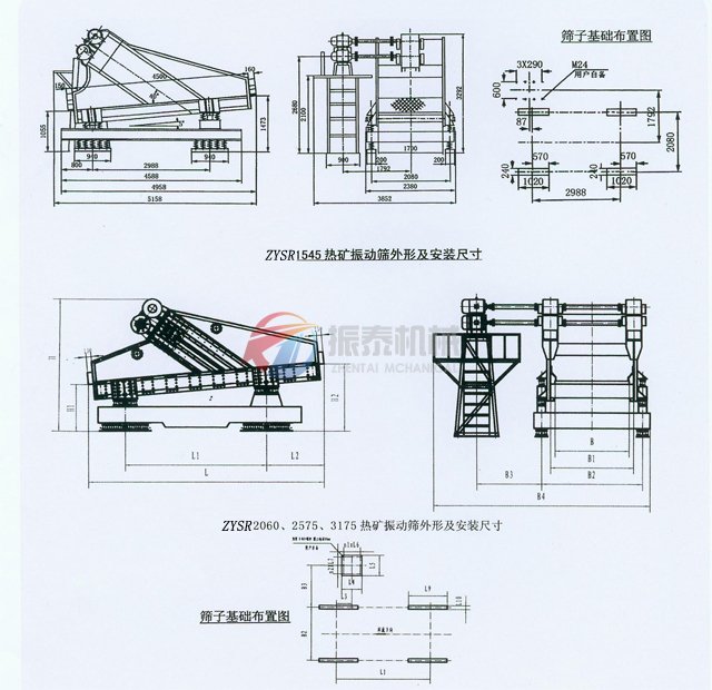 熱礦振動(dòng)篩技術(shù)參數(shù)