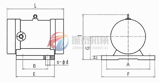 YZS系列振動(dòng)電機(jī)外形圖